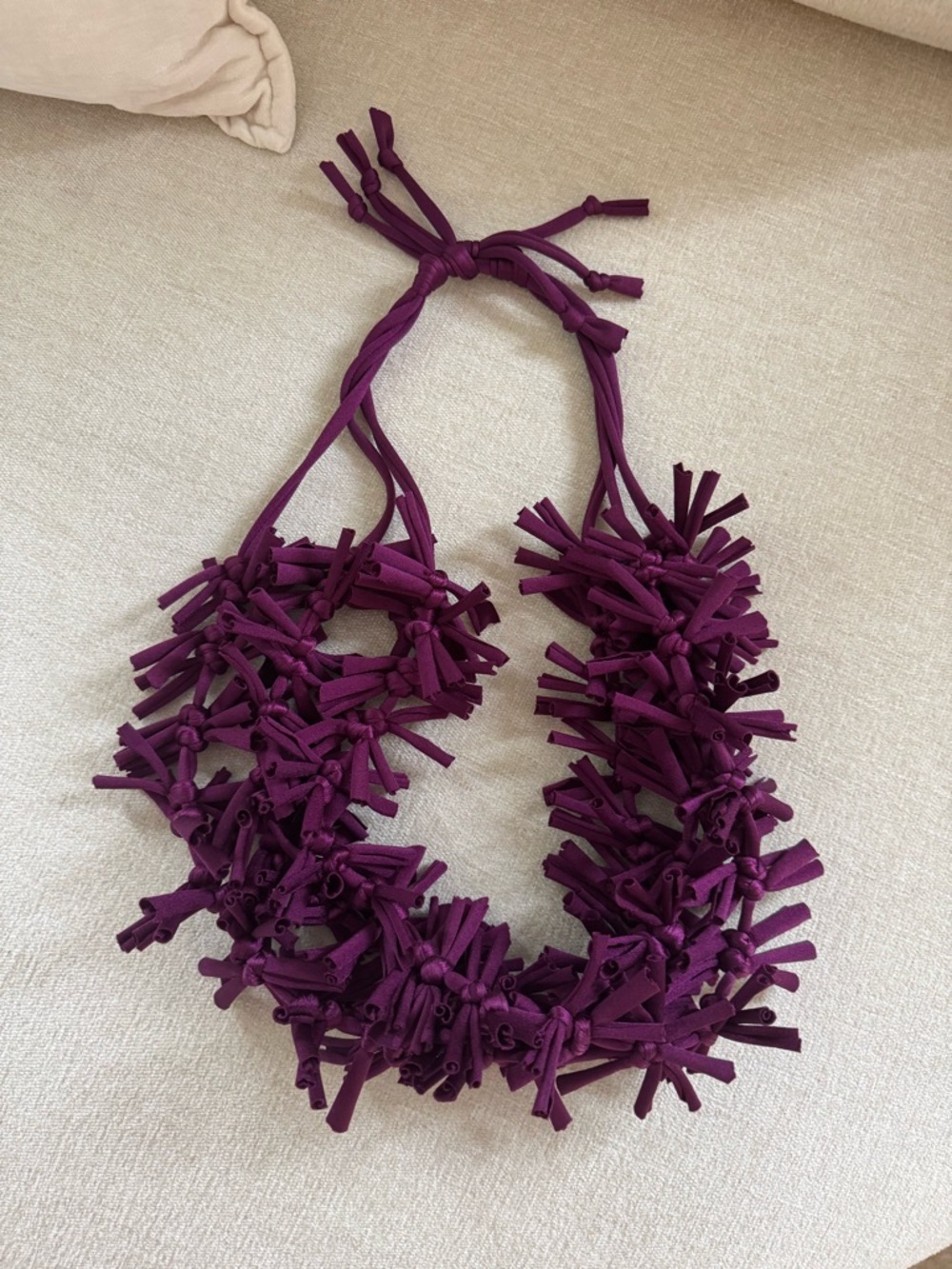 Purple Statement Tassel Necklace - Unbranded